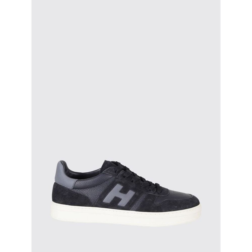 Hogan Men H668 Hogan Two-Tone Sneakers In Hammered And Suede Calfskin